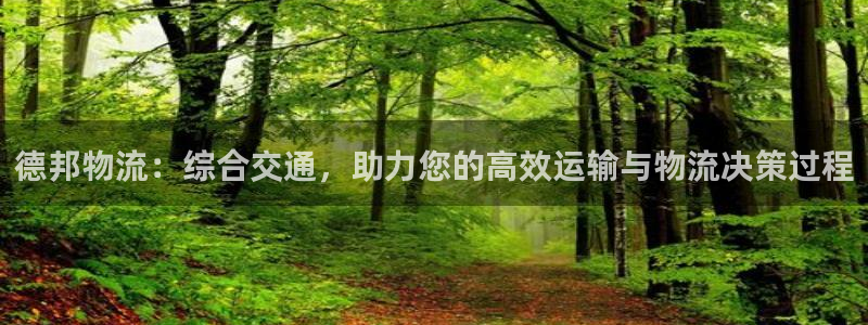 优游国际官网入口2024：德邦物流：